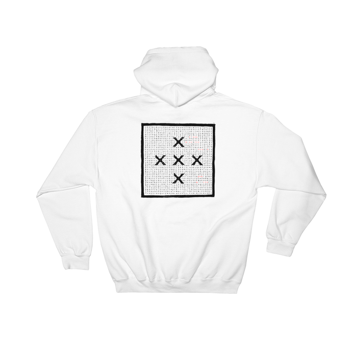 FUCK RACIST SCUM WHITE HOODIE BACK