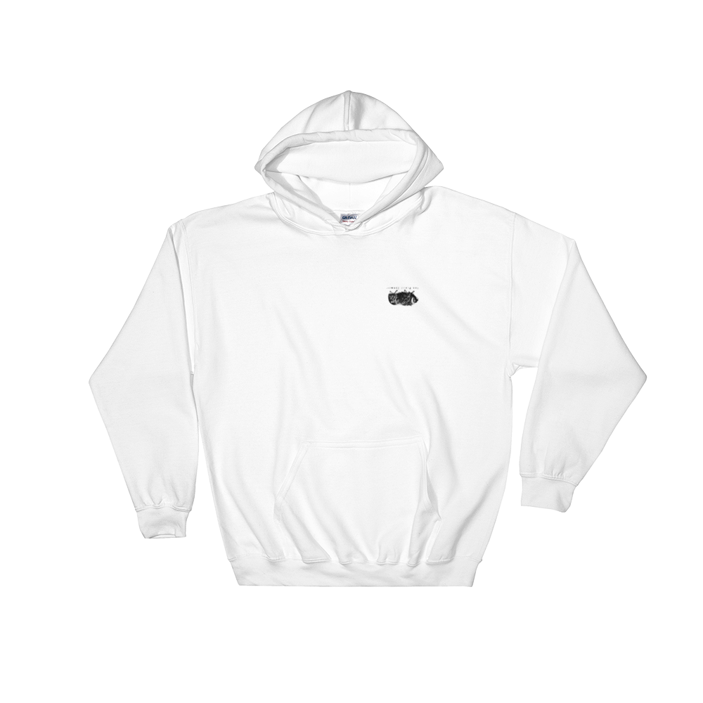 FUCK RACIST SCUM WHITE HOODIE FRONT